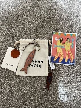 Mandrn x Papou fish bag charm/ key ring